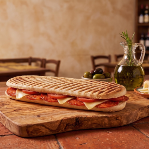 Italian Pepperoni Garlic Paninni with Cheese of Choice toasted GB 9 PEP CH