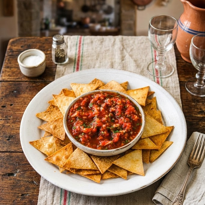 Nachos With Homemade Salsa (good to share)