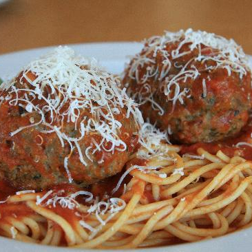 Spaghetti Bolognaise with 2 BEEF Meatballs