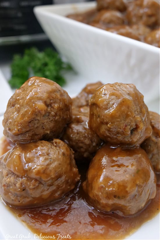 4 German BEEF Meatballs in Gravy (Grandmothers Recipe)